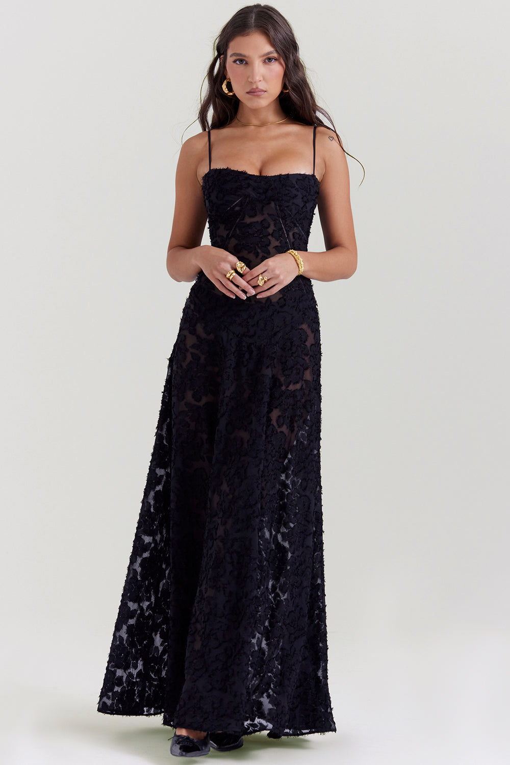 Blumenspitzen-Maxikleid Lucia