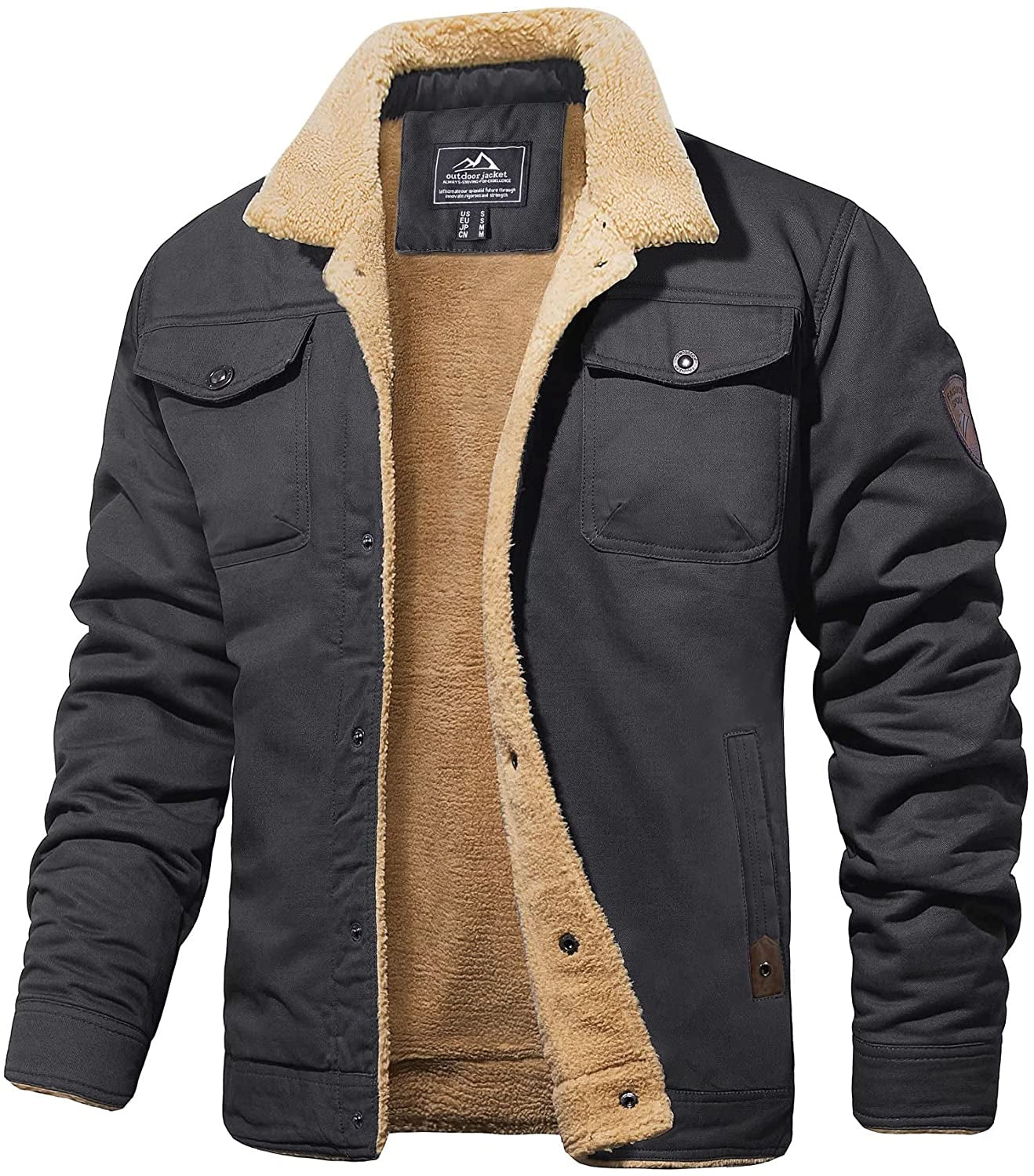 Elarova |  Bomberjacke mit Wollfutter für Herren
