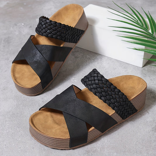 Braidella™ – Elegante Plateau Sandalen mit Geflochtenen Riemen für Damen