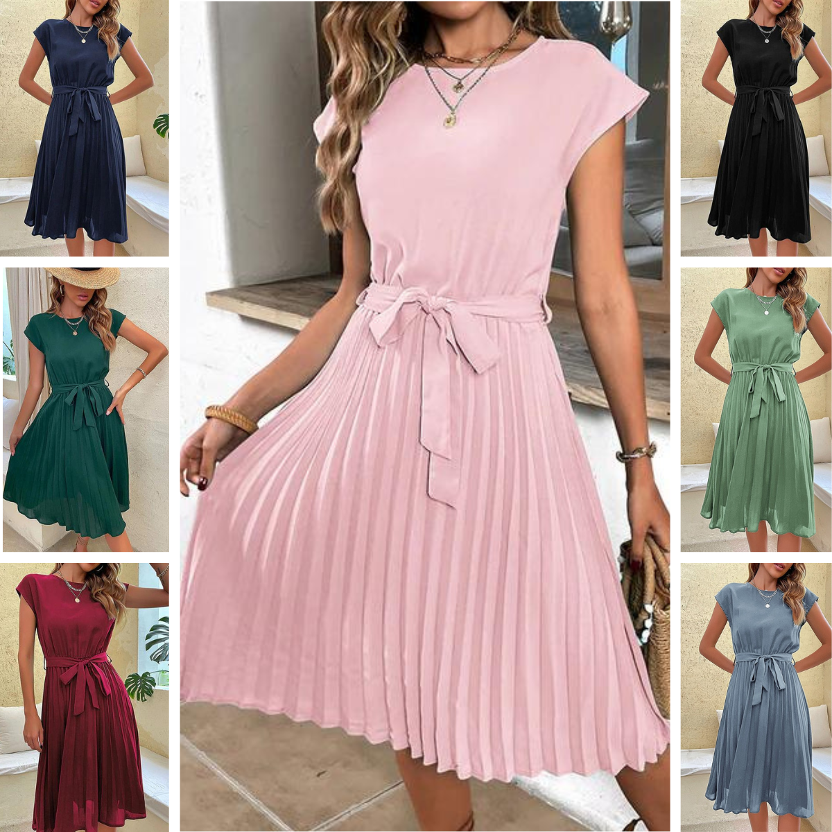 Sommerkleid Kurzärmelig Leicht Amara - Elarova
