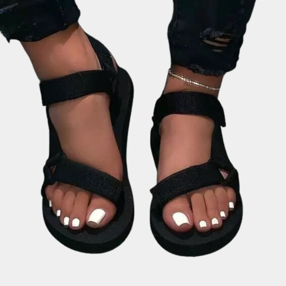 Damensandalen Bequem Komfortsohle Farbenfroh