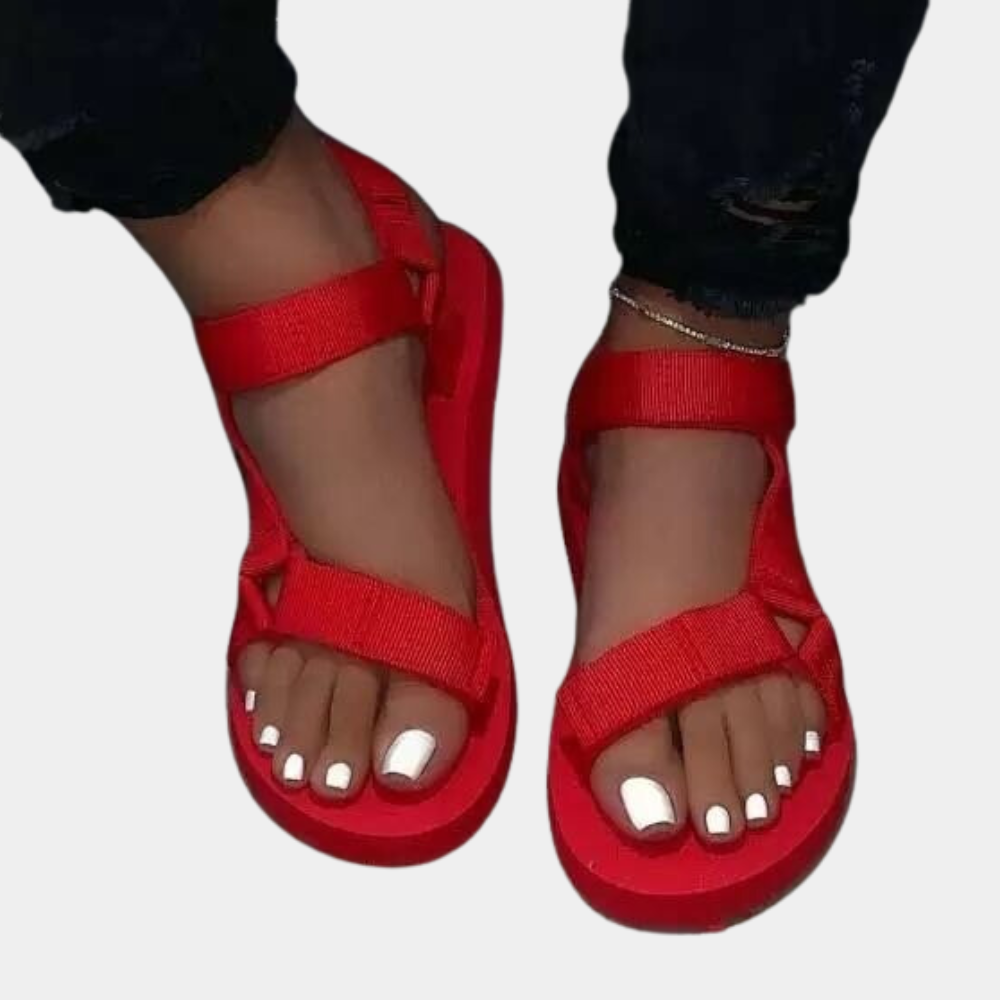 Damensandalen Bequem Komfortsohle Farbenfroh