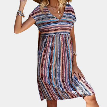 Sommerkleid Streifenmuster Weich Leicht