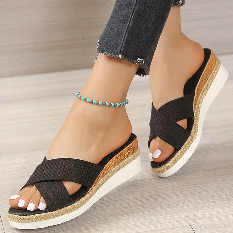 CLARET Orthopädische Sandalen mit Keilabsatz