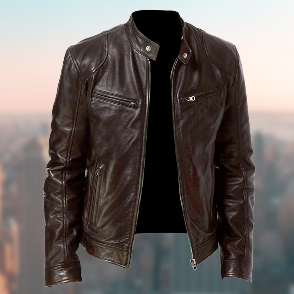 Carlo Herren Lederjacke: Vintage-Look