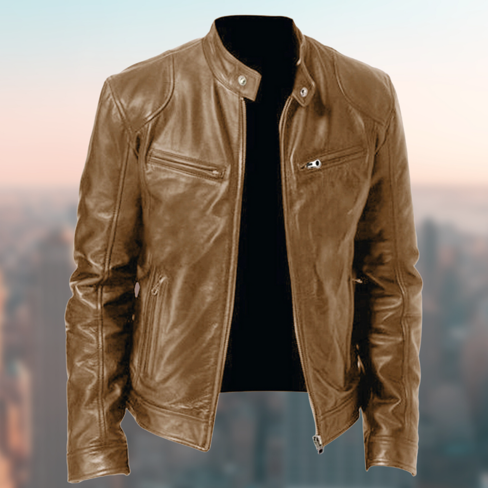Carlo Herren Lederjacke: Vintage-Look