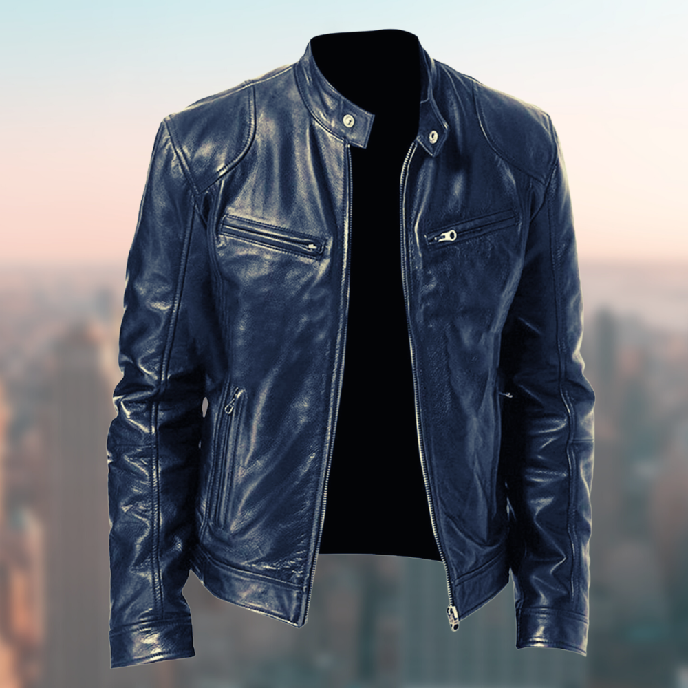 Carlo Herren Lederjacke: Vintage-Look