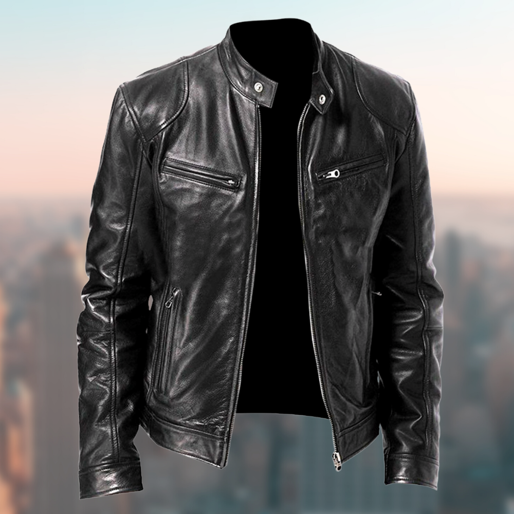 Carlo Herren Lederjacke: Vintage-Look