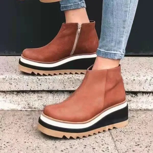 Carly Orthopädische Stiefel aus Leder
