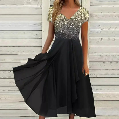 Carmela™ – Damen Abendkleid Lang aus Leichtem Seidenmusselin Elegant & Bequem