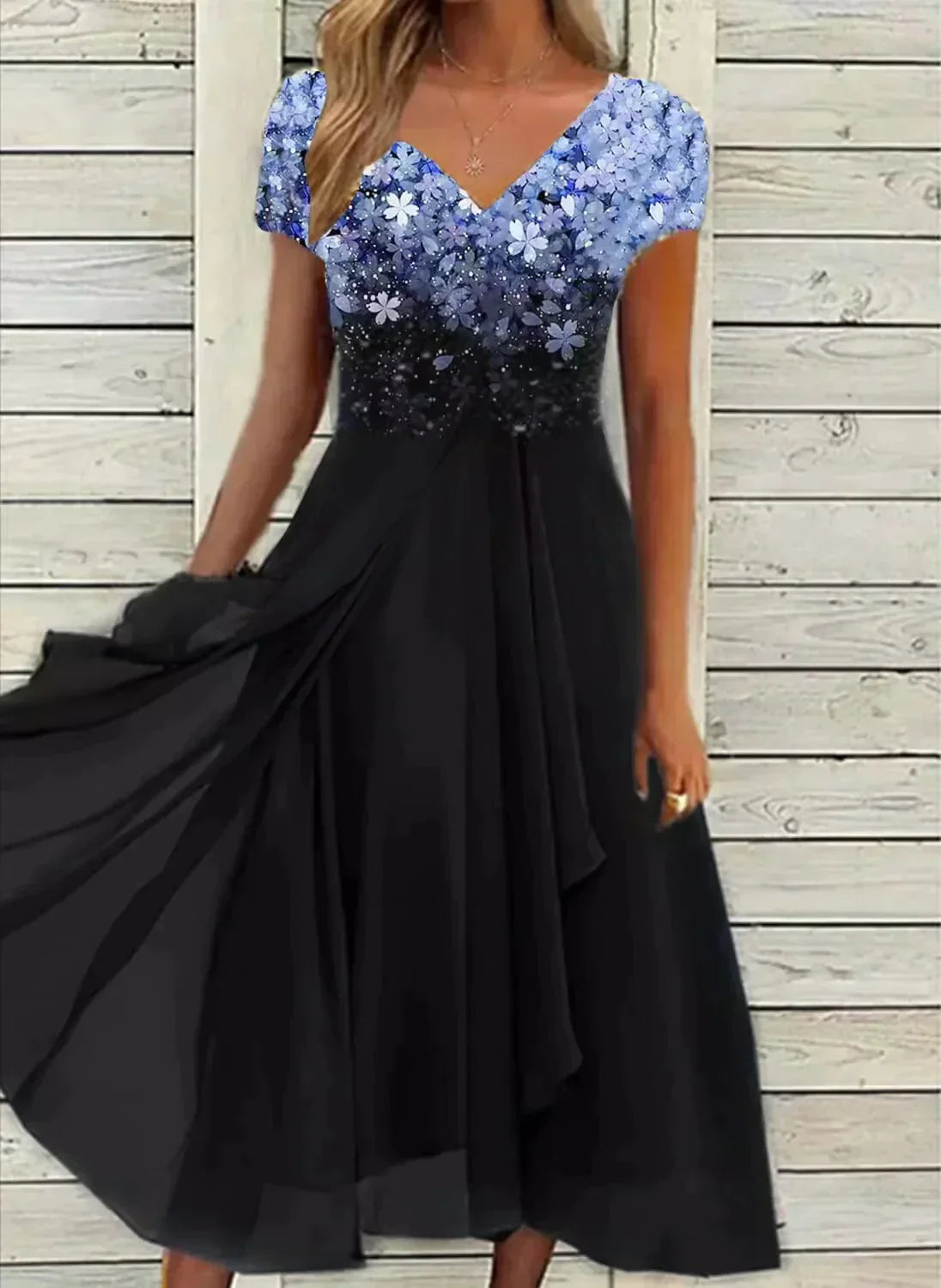 Carmela™ – Damen Abendkleid Lang aus Leichtem Seidenmusselin Elegant & Bequem