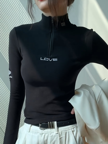 CharmZipp™ – Elegantes Damen Langarmshirt mit praktischem Reißverschluss