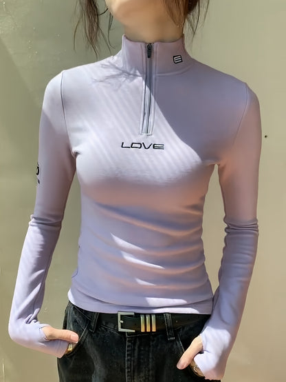 CharmZipp™ – Elegantes Damen Langarmshirt mit praktischem Reißverschluss