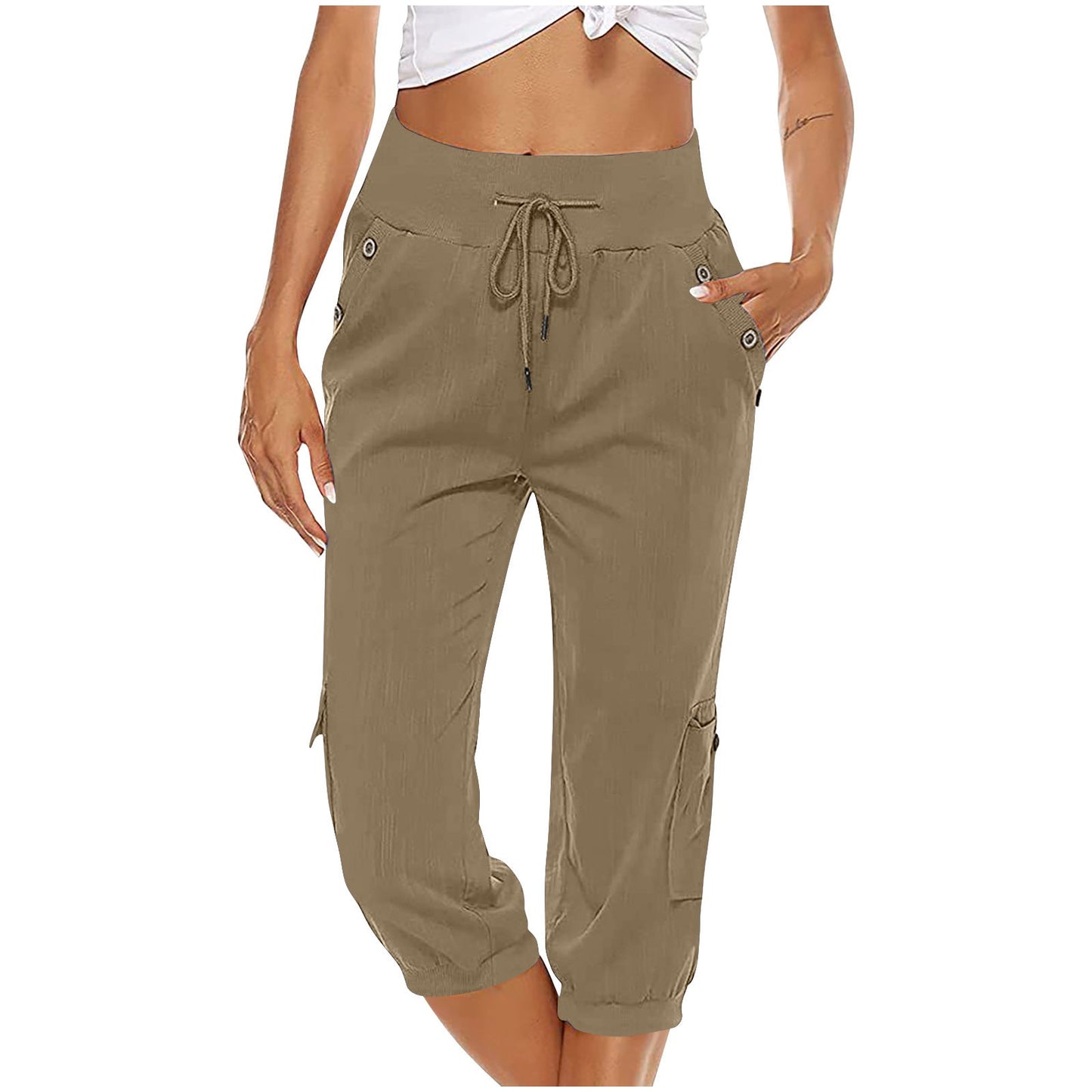 Charmaine Hose: gerade, elastische Taille mit Kordelzug