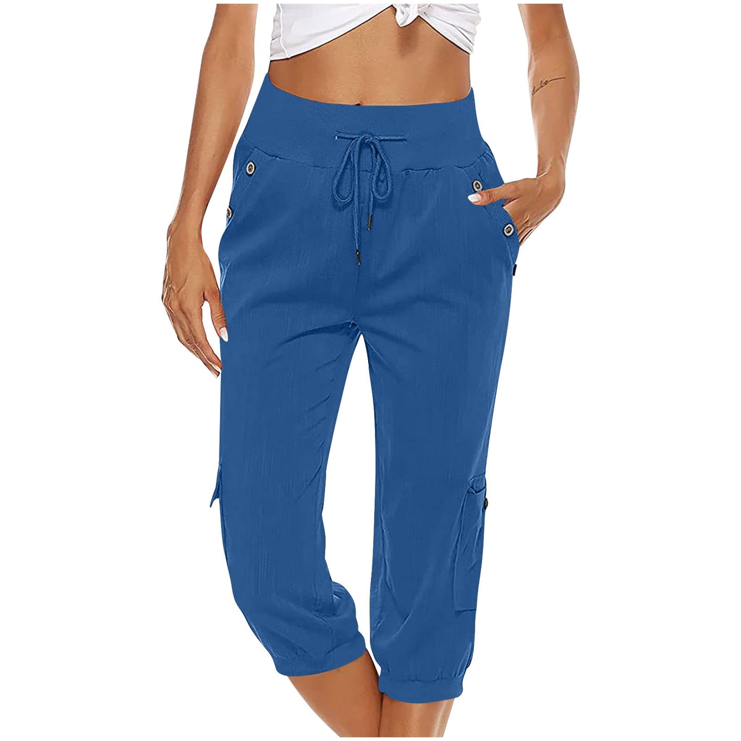 Charmaine Hose: gerade, elastische Taille mit Kordelzug