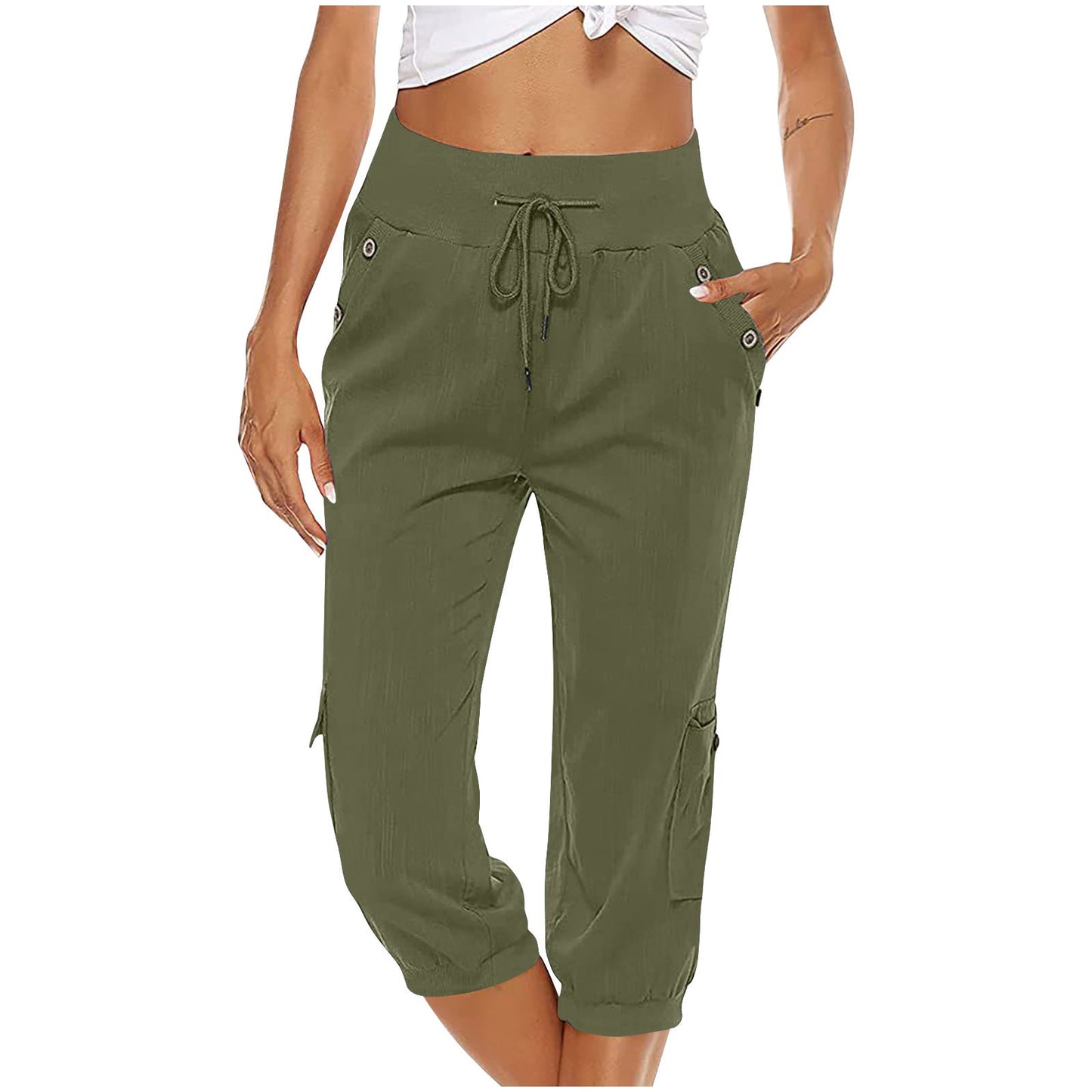 Charmaine Hose: gerade, elastische Taille mit Kordelzug