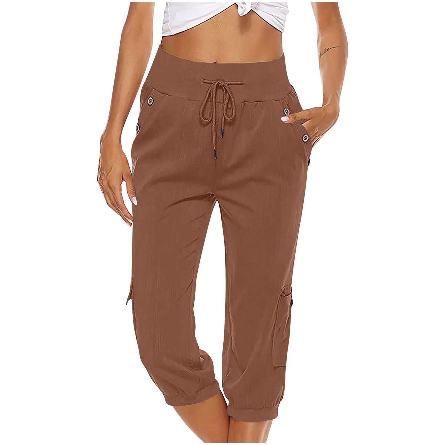 Charmaine Hose: gerade, elastische Taille mit Kordelzug