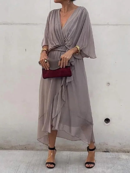 Variant image for Chicélegance™ – Damen Kleid Hochzeitsgast aus Leichter Seide für Elegante Anlässe-9