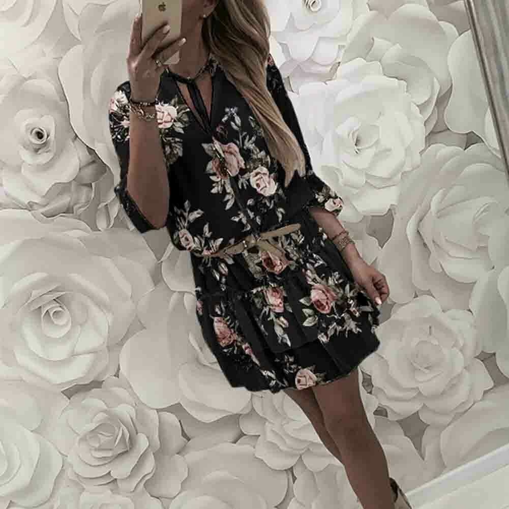 Chiffon Blumenkleid von Elarova im Boho-Sommerstil