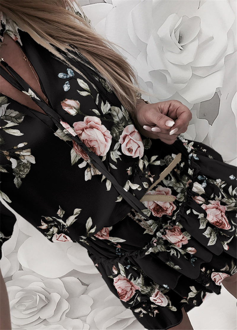 Chiffon Blumenkleid von Elarova im Boho-Sommerstil
