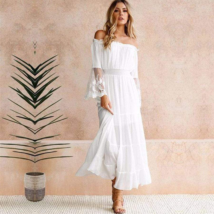Chizuru: Sexy Lace Maxi Beach Dress