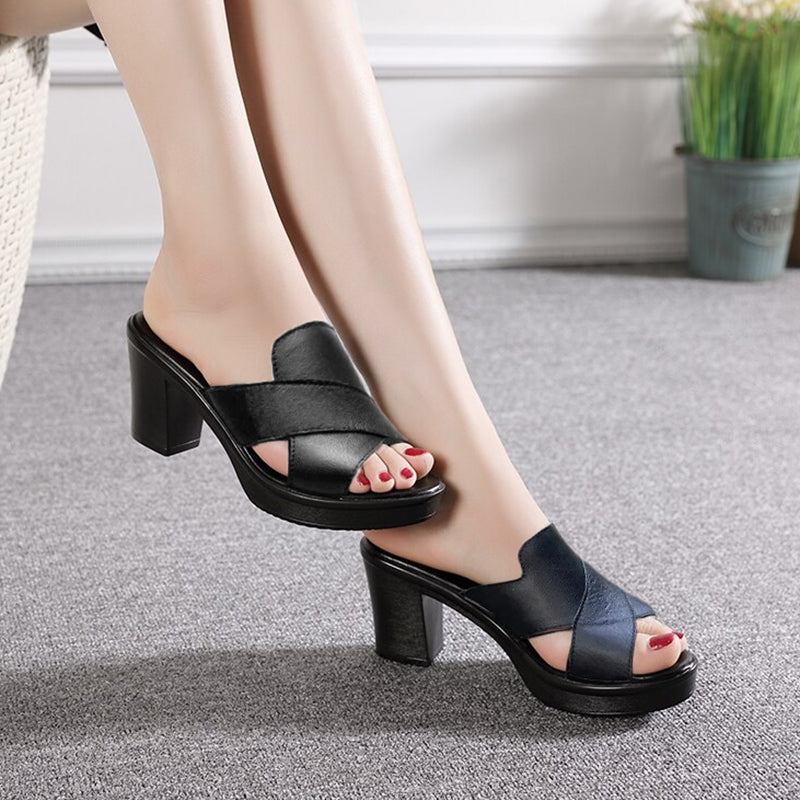 ChunkyCharm™ – Stylische Chunky Platform High Heel Sandalen für Damen