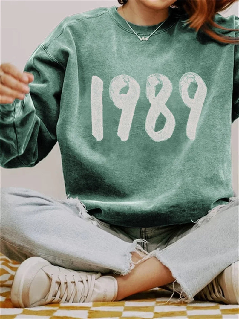 Clara: Vintage-Sweatshirt im 89er-Jahre-Stil, gewaschen