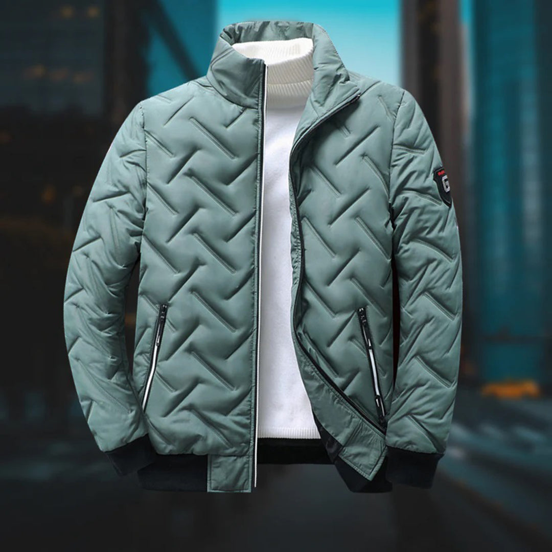 Clintons modische Jacke mit Windschutz