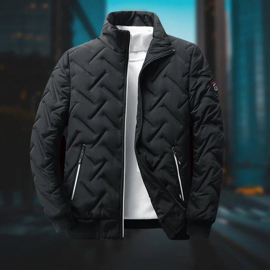 Clintons modische Jacke mit Windschutz