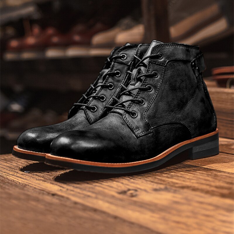 Clyde: Orthopädische Herren-Lederstiefel