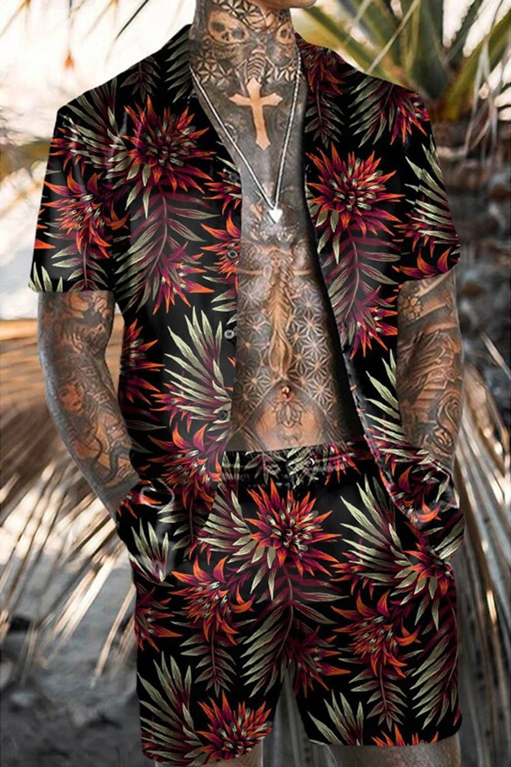 Colorful Hawaiian Shirt Set by Theophil