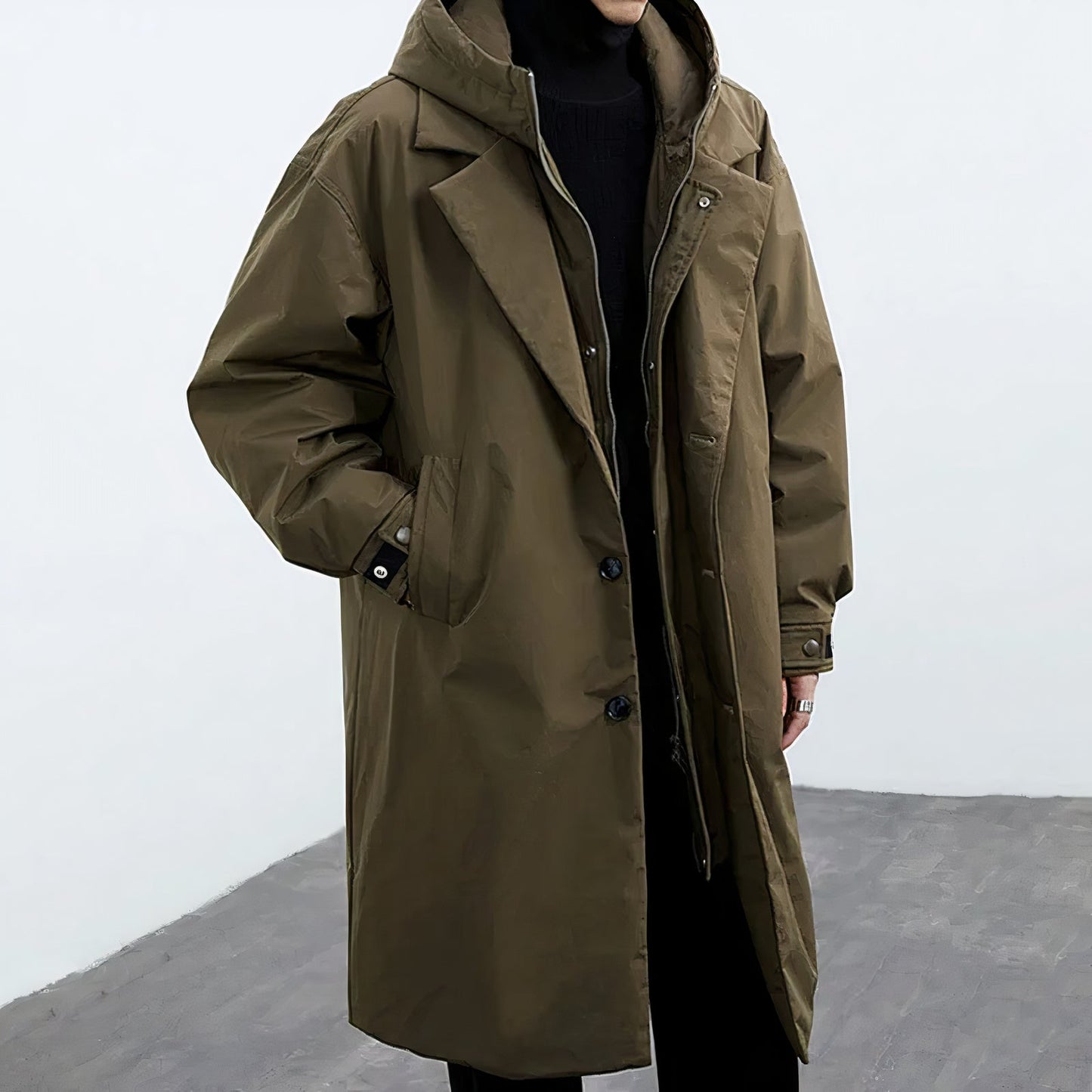 Cooler Herren Winter Trenchcoat Abert