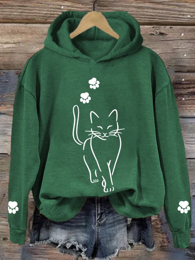 Cooler Katzen-Hoodie für Frauen von Elarova