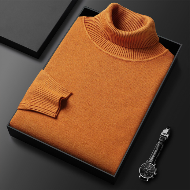 CosmoWarm™ – Premium Herren Kaschmir & Baumwoll Rollkragenpullover