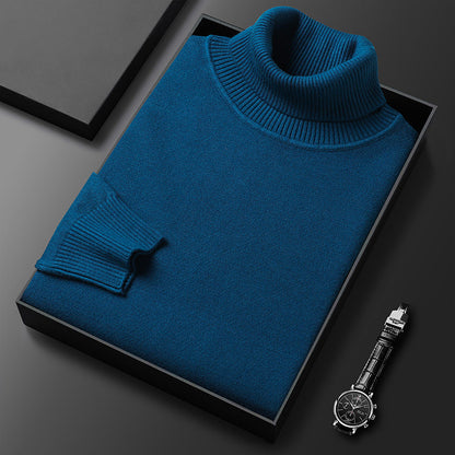CosmoWarm™ – Premium Herren Kaschmir & Baumwoll Rollkragenpullover