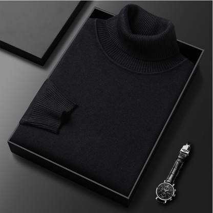 CosmoWarm™ – Premium Herren Kaschmir & Baumwoll Rollkragenpullover