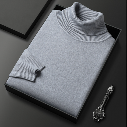CosmoWarm™ – Premium Herren Kaschmir & Baumwoll Rollkragenpullover