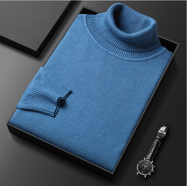 CosmoWarm™ – Premium Herren Kaschmir & Baumwoll Rollkragenpullover