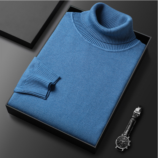 CosmoWarm™ – Premium Herren Kaschmir & Baumwoll Rollkragenpullover