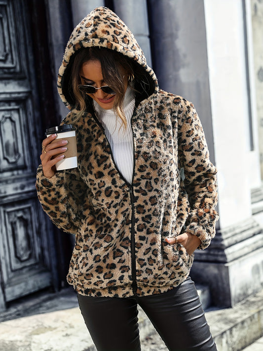 CozyCharm™ – Damen Teddy Mantel mit Kapuze