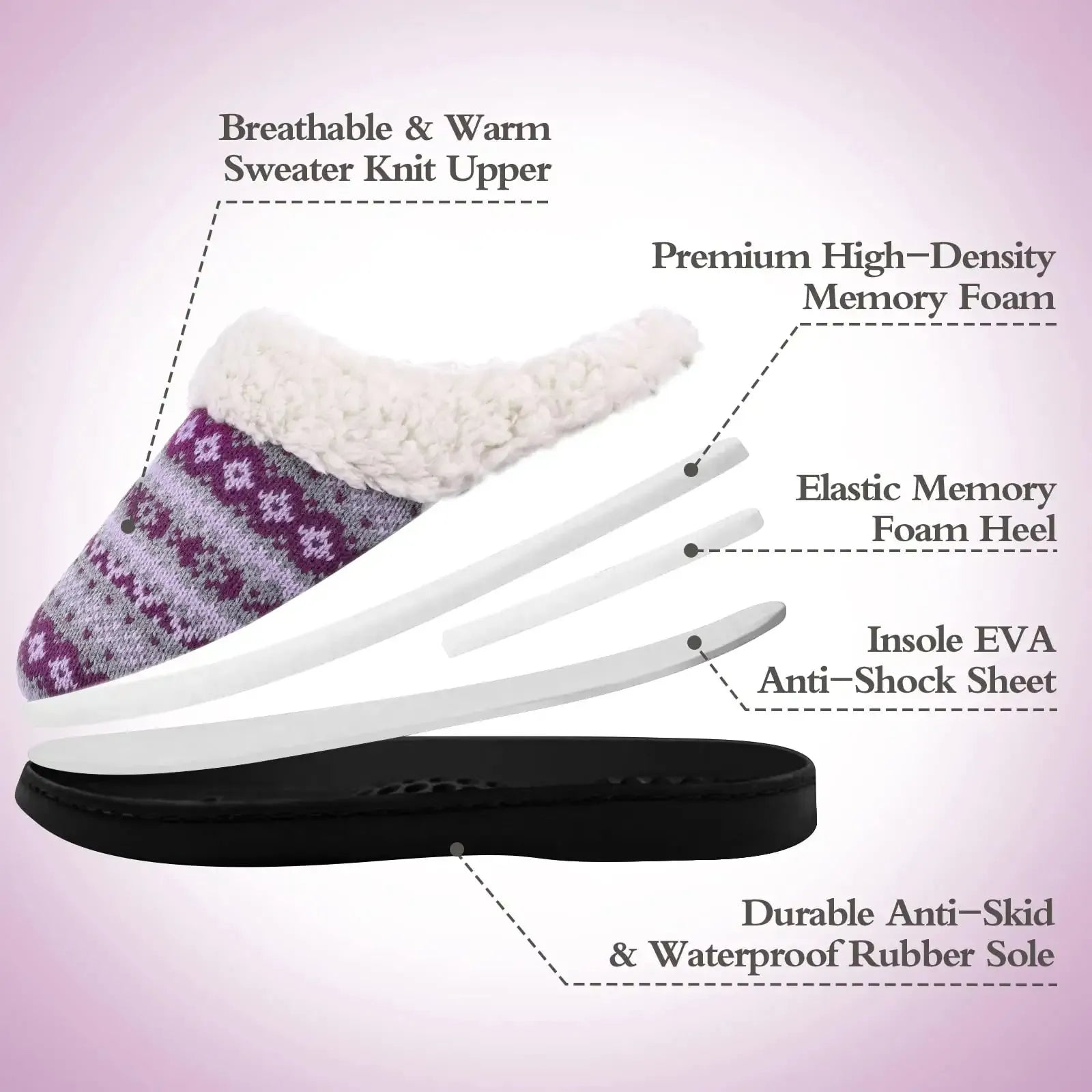 CozyCloud™ – Warme Hausschuhe fur Damen mit Fubbett