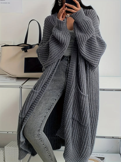 CozyLuxe™ – Eleganter Langer Damen Cardigan mit Weichem Strickstoff