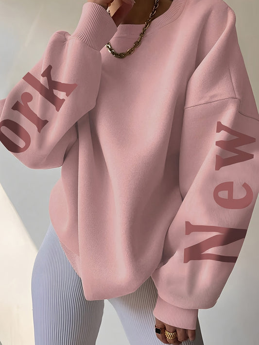 CozyNova™ – Damen Oversize Sweatshirt mit Rundhalsausschnitt
