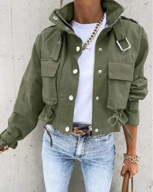 Elarova |  Crop Top Jacke für Damen