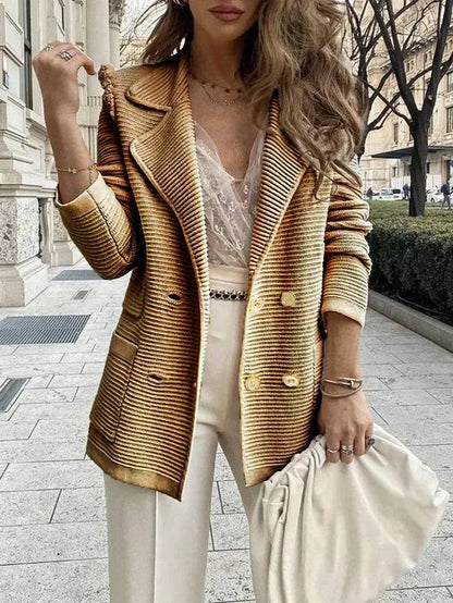 Damen-Blazer mit eleganter Rippstruktur