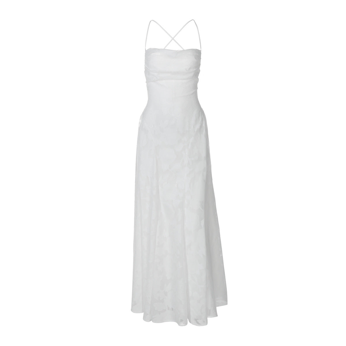Damen Elegantes Abendkleid mit feinen Blumenmustern und raffinierten Details WW