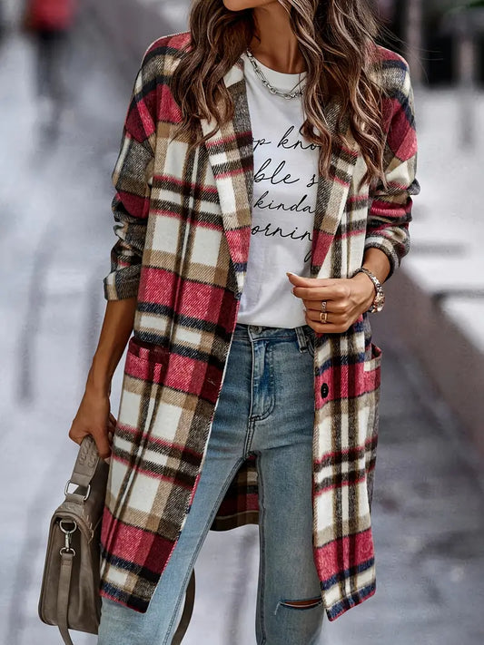 Damen Flanelljacke Shiriath: Casual Karo, 100% Polyesterwolle