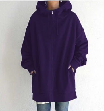 Damen Hoodie mit übergroßen Reißverschluss von Elarova
