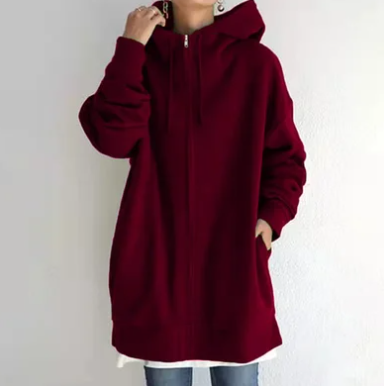 Damen Hoodie mit übergroßen Reißverschluss von Elarova