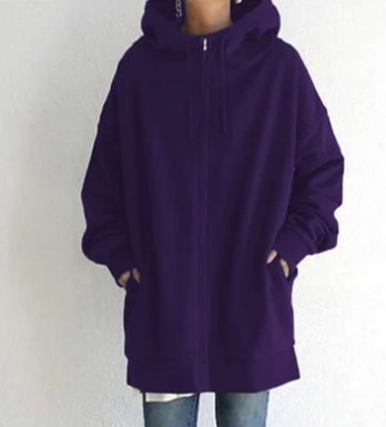 Damen Hoodie mit übergroßen Reißverschluss von Elarova